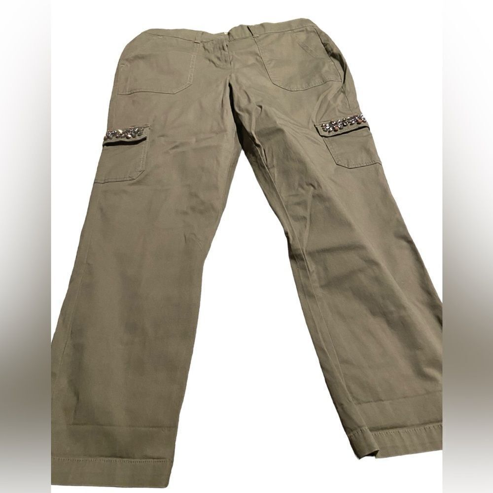 New Directions size medium cargo pants with rhinestone accents see pics